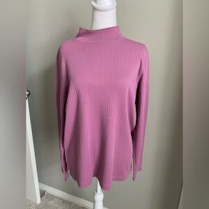 Classic Elements Women’s L Pink Top Turtleneck